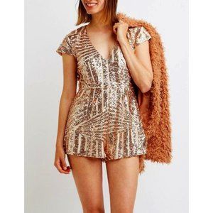 💥SEXY & GLAM💥Rose Gold Sequin Romper
